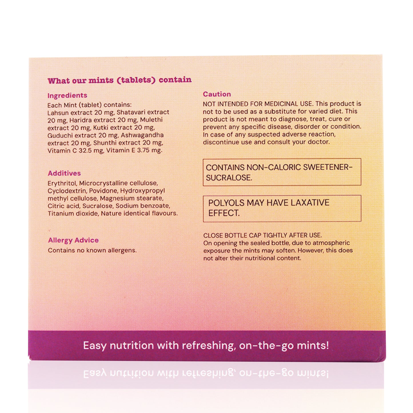 Immune Booster Tablets contain