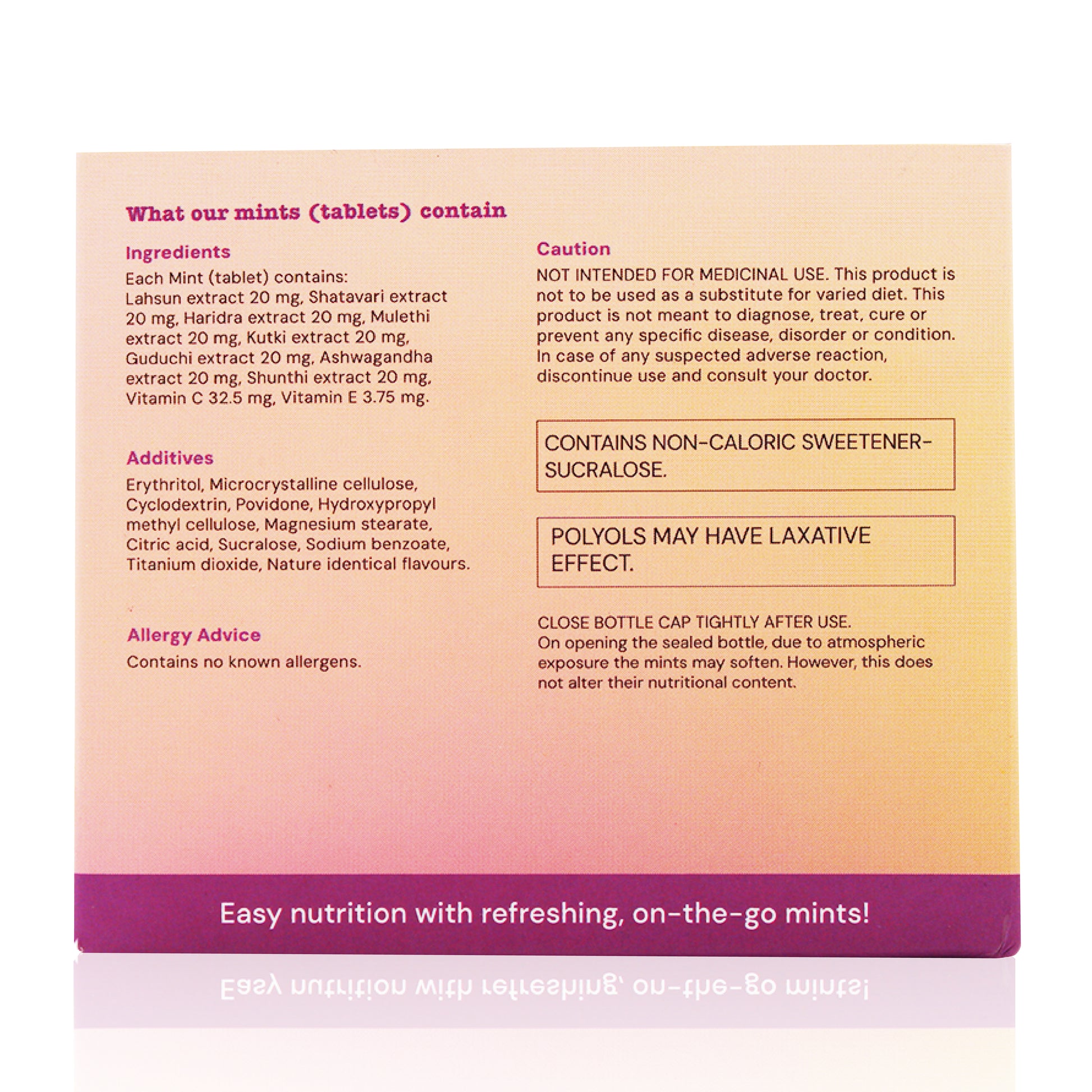 Immune Booster Tablets contain