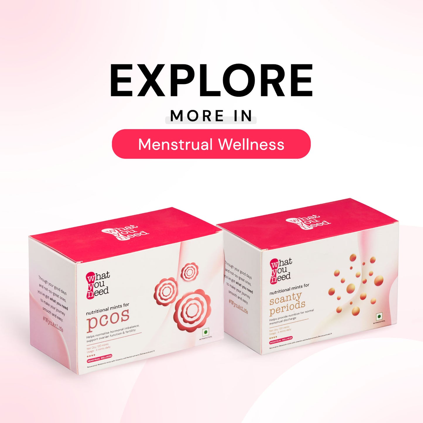 WYN more products in menstrual care