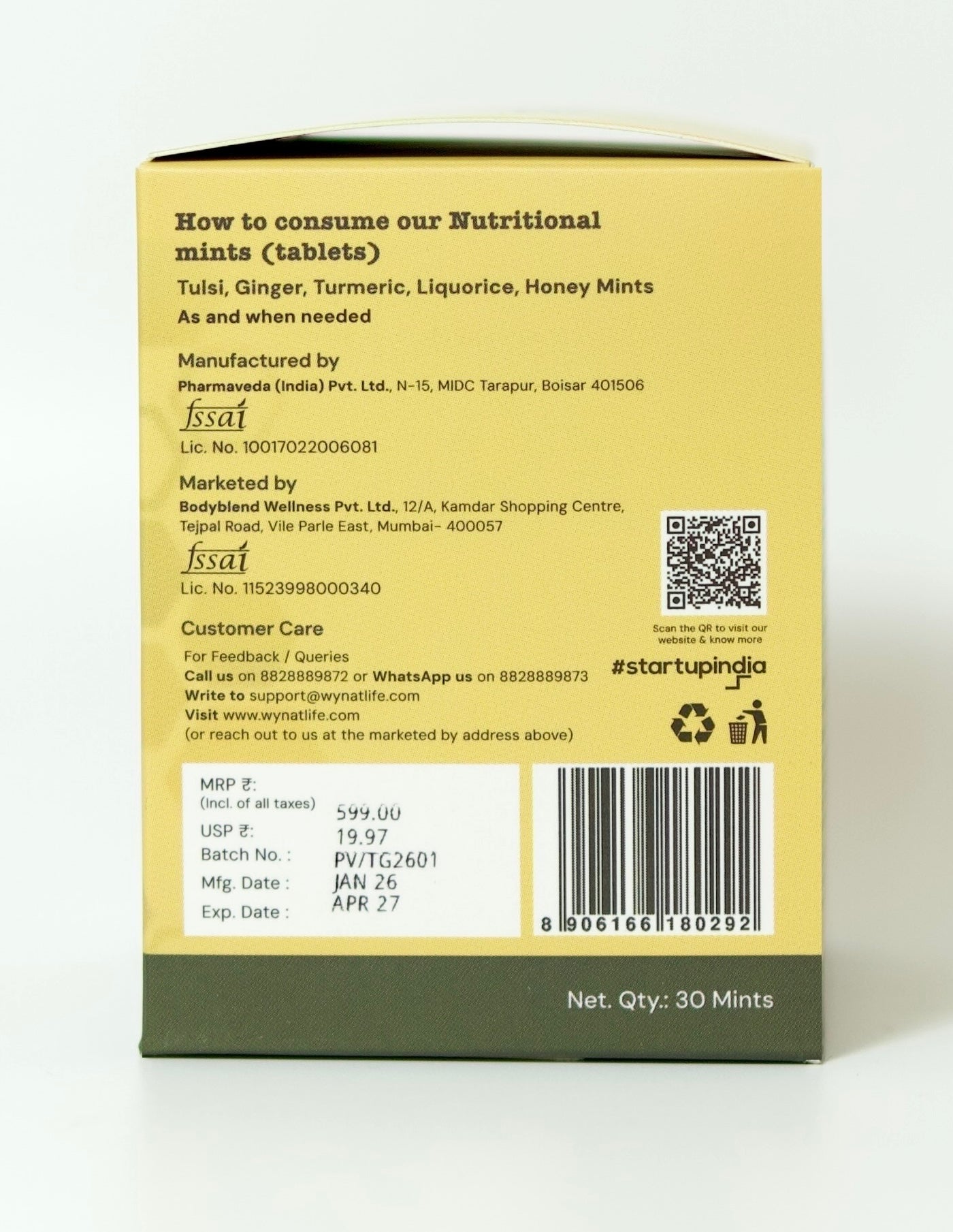 Tulsi, Ginger, Honey Mints