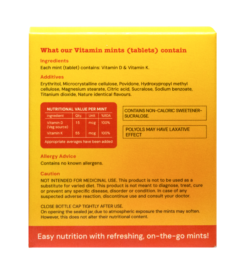 Vitamin D3 and K2 Tablets