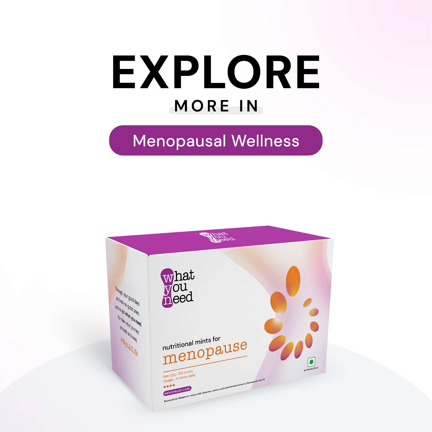 WYN mints for hot flashes and menopause wellness